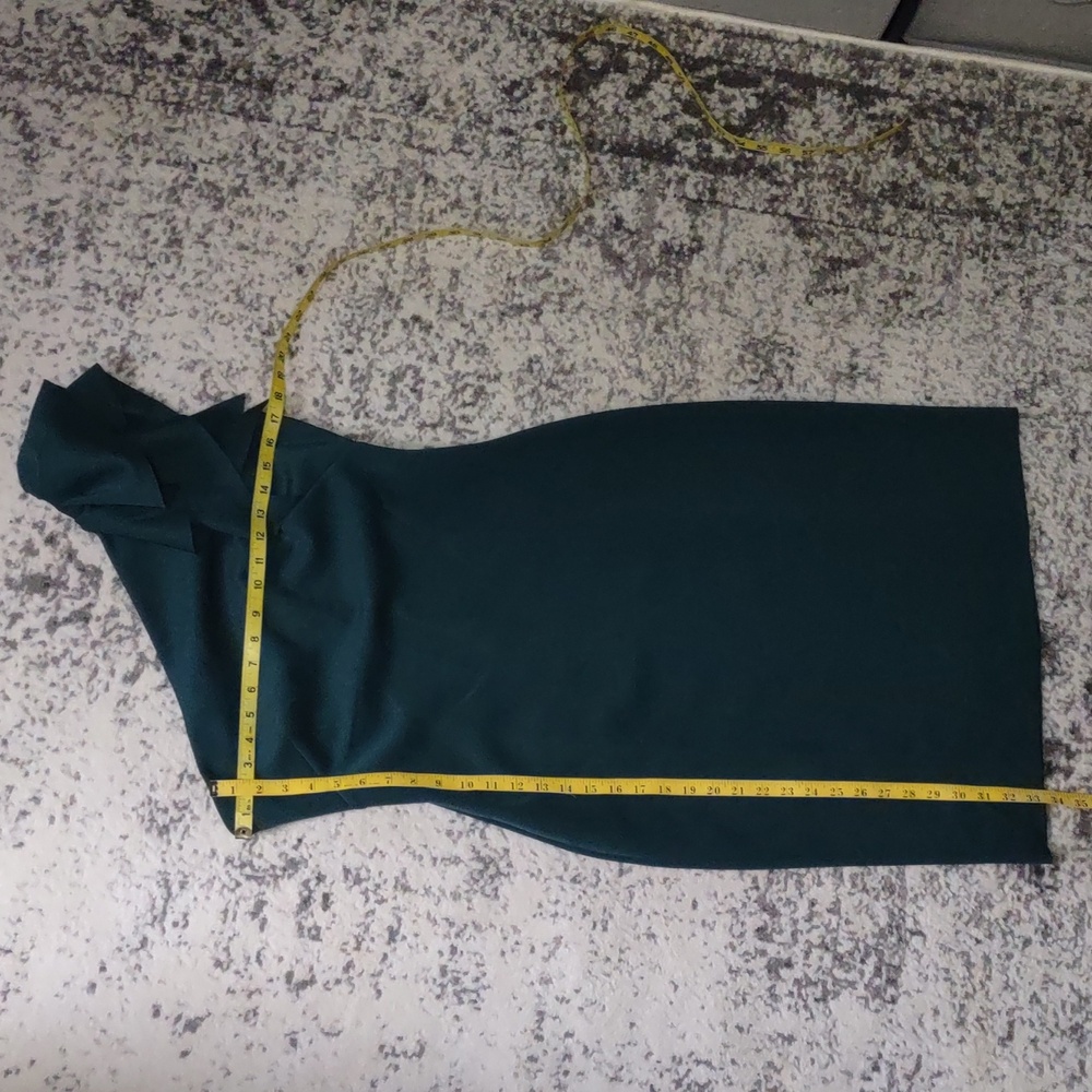Jessica Howard One Shoulder Size 10 Deep Green Formal Cocktail Dress - Picture 5 of 8